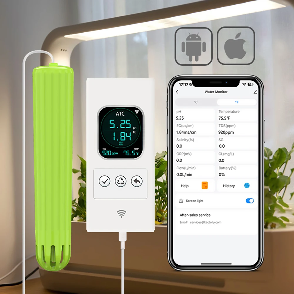 Urban Farming Indoor - Kactoily 4-in-1 WiFiセンサー都市農業キット、屋内およびバルコニーガーデン向けのカスタマイズOEMサポート