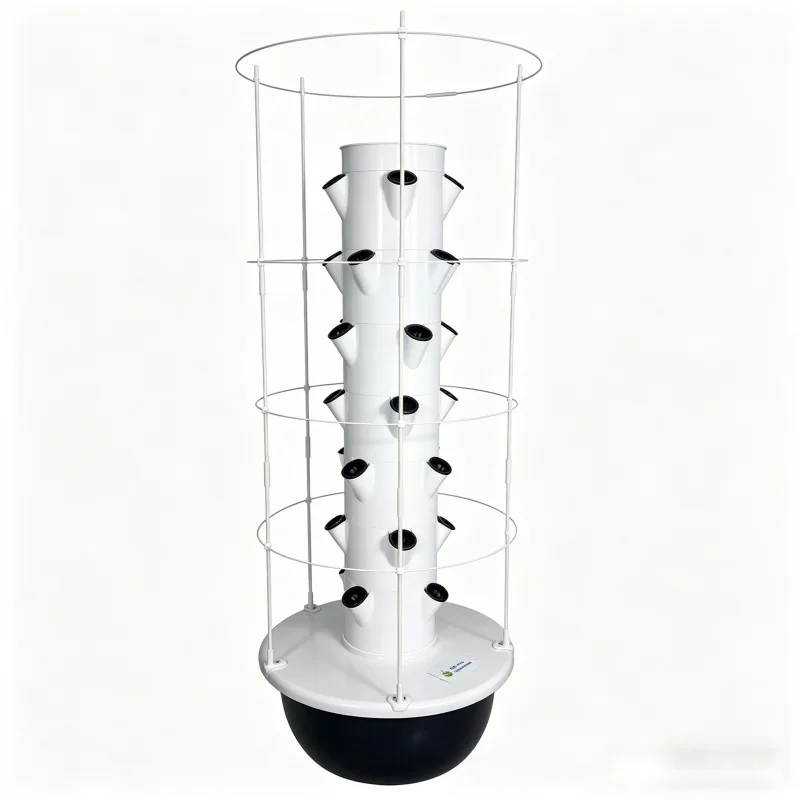 Hydroponic Tower Planter - 9層式水耕栽培タワーガーデンシステム、トレリス付き室内スマート野菜プランター、家庭用土壌不要栽培