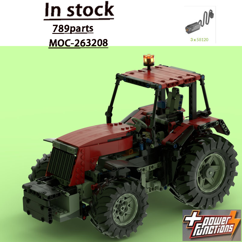 Urban Farming Is - MOC-263208 新しいアーバンファームレッドリモートコントロールトラクタービルディングブロックモデル 789 ピース男の子子供の誕生日おもちゃギフト