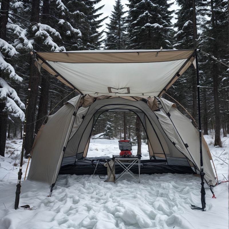 屋外耐火ホットテント 2人用 防水拡張ドームテント スノース - Grow Tent 4X4 のレビューと価格