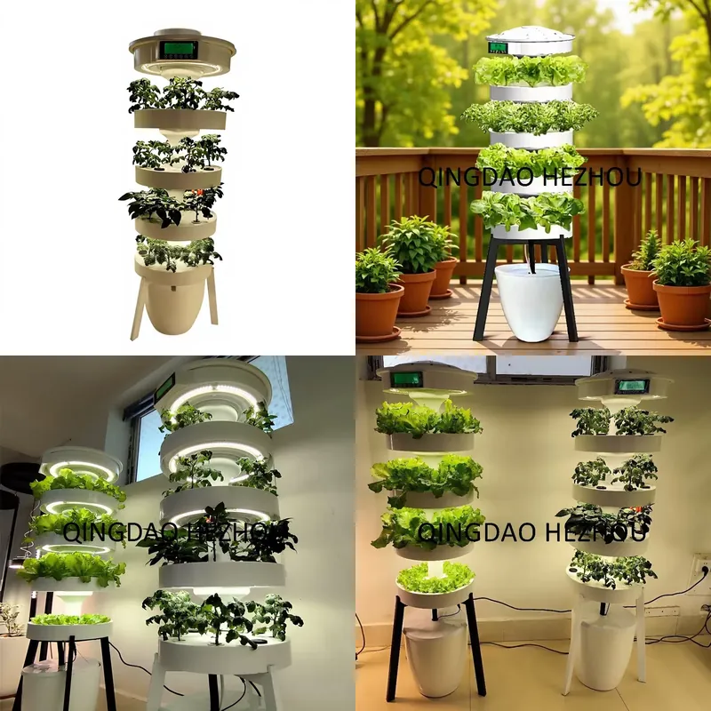 家庭用室内スマート垂直タワープランター「Hezhou Int - Hydroponic Tower Planter のレビューと価格