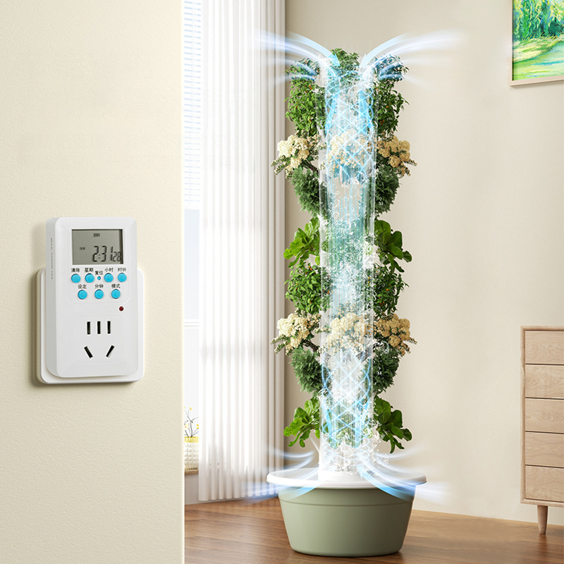 LED育成ライト付きスペースツリー垂直水耕タワーインテリジェ - Hydroponic Tower Planter のレビューと価格